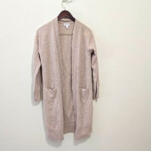Norsdtrom Wool/casmere, Cream Long Cardigan Sweater S